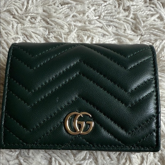 Gucci Dark Green Quilted Leather Wallet - Picture 10 of 12
